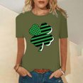 thumbnail image 2 of Pompotops Blouse Décontractée pour Femmes Imprimée pour la Saint-Patrick à Manches Courtes et Col Rond, 2 of 5