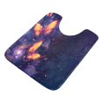 thumbnail image 2 of Toilet Rug U-Shaped Bathroom Rugs Non-Slip Soft Plush Machine Washable Contour Bath Mat Glow Light Butterflies 24x20, 2 of 9