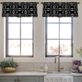 thumbnail image 3 of LALILO Kitchen Curtain Valance Ethnic Geometric Black With Rod Pocket Window Curtain 52"x 18" Set of 2, 3 of 5