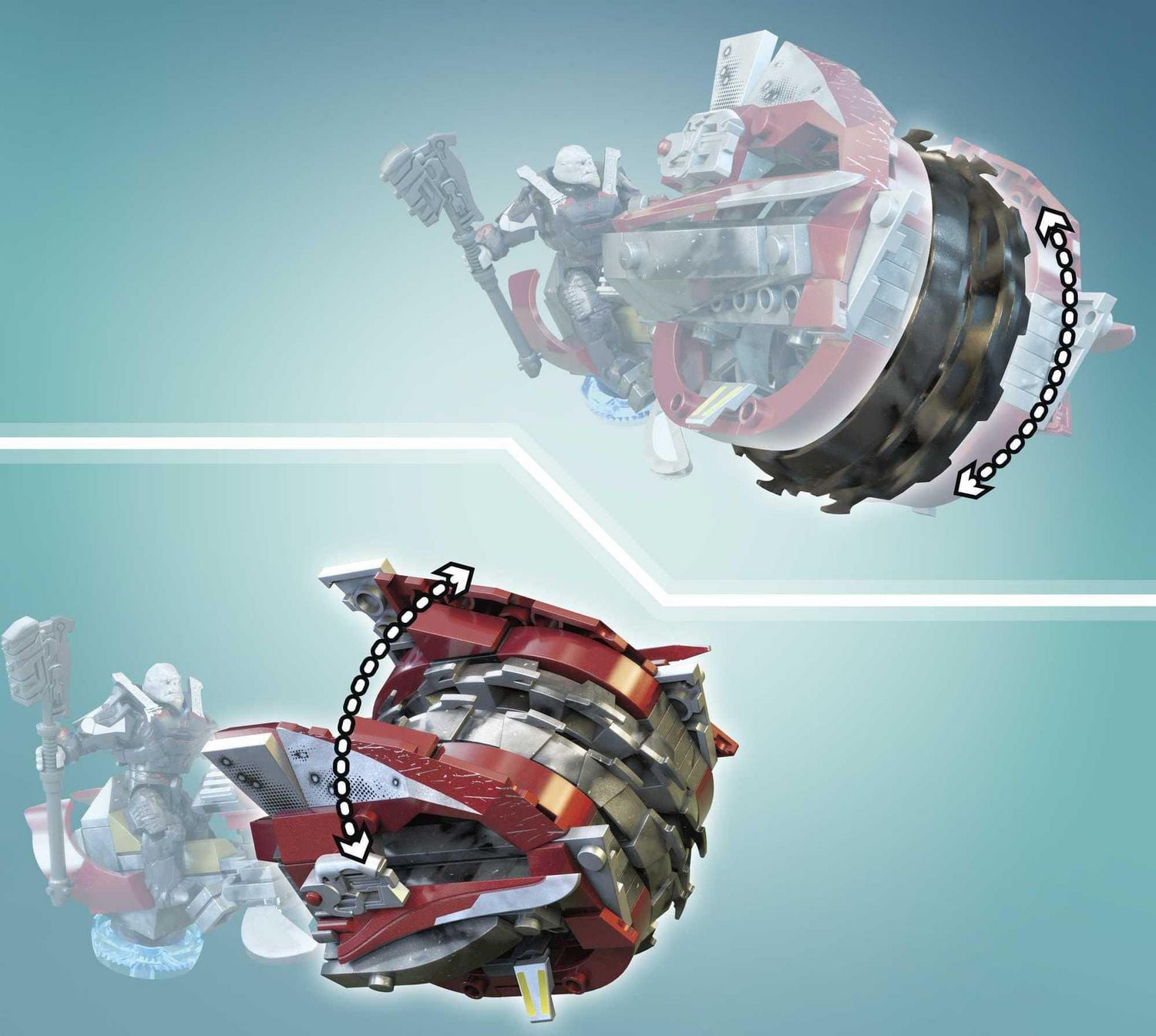 MEGA Halo Chopper Takedown Vehicle Halo Infinite Building Set - 202 pcs