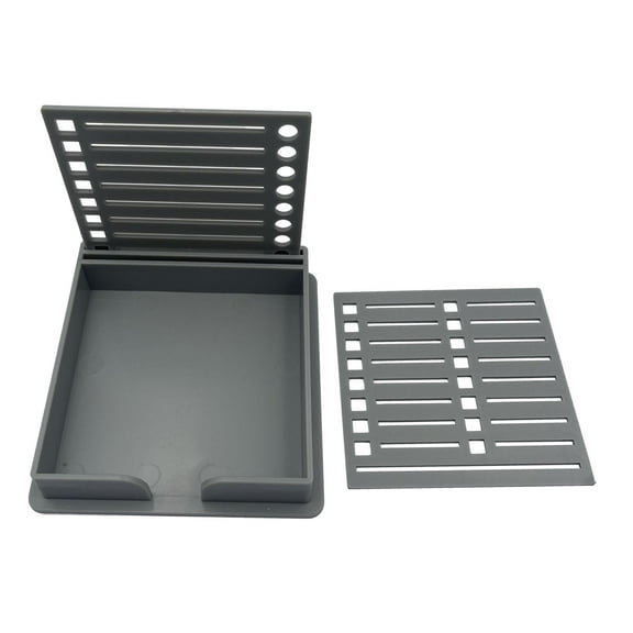 koolsoo Sticky Note Holder with Stencil Sticky Note Template for Office Desktop Home Grey