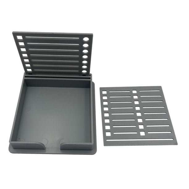 Soporte para notas adhesivas Colamx con plantilla de notas y organizador para escritorio y hogar Gris