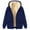 Dark Blue, variant on Bibifish Womens Hoodies Winter Warm Fleece Lined Zip Up Hoodies Soft Solid Color Casual Oversized Outdoor Sports Jackets With Pocket