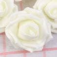 thumbnail image 2 of 100 rosas artificiales, hermosas flores decorativas para bodas, fiestas y cumpleaños (rosa, 6 cm), 2 of 7