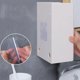 thumbnail image 4 of Caja de plástico autoadhesiva montada en la pared, dispensador de toallas de papel, caja de pañuelos montada en la pared, caja de almacenamiento de pañuelos adecuada para oficina, dormitorio, baño Feliz Sencillez, 4 of 5