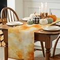thumbnail image 3 of Watercolor Orange Cotton Linen Table Runner, Washable Table Runners for Kitchen, Dining Room, Holiday, Home Party Table Decor, 13x108 Inches, 3 of 9