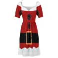 thumbnail image 5 of Santa Suit Merry Christmas Happy Holidays Festive Christmas Jolly Holly Design Sleeveless Dress Dress vintage, 5 of 7