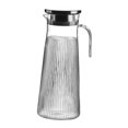 thumbnail image 4 of Jarra de bebidas, jarra de jugo, jarra de agua y tapa para refrigerador con asa, transparente, caliente 1.6L, 4 of 7