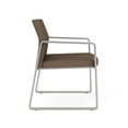 thumbnail image 4 of Lesro Gansett Polyurethane Oversize Guest Waiting Room Guest Chair in Silver/Castillo Quarry Brown, 4 of 5