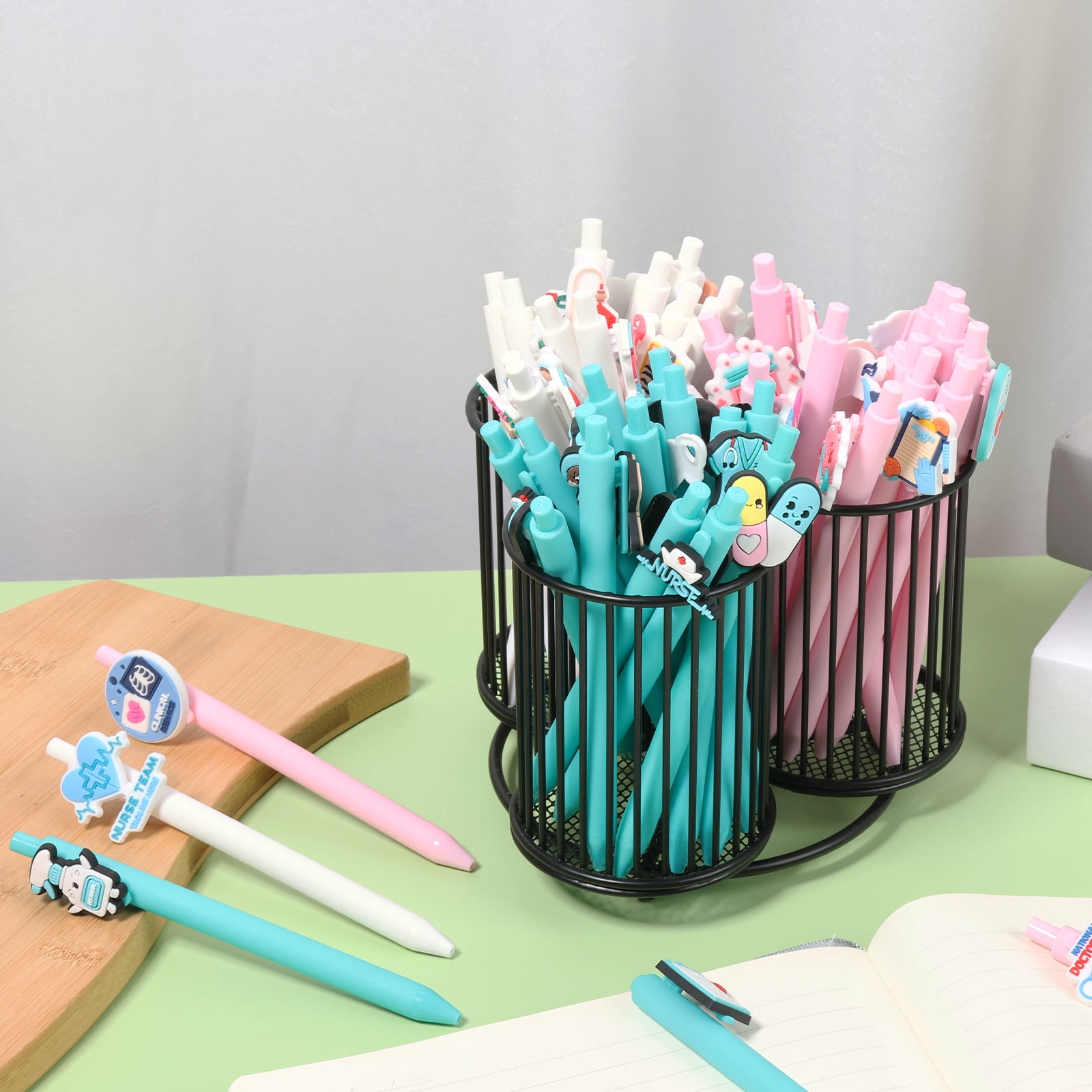 Threns 50 Pcs Nurse Pens Funny Cute Nurse Accessories for Work Aesthetic Gel Pen Black Ink Set for Cna Rn Medical Assistant Nursing Student Essentials Nurse Week Gifts Appreciation Gift