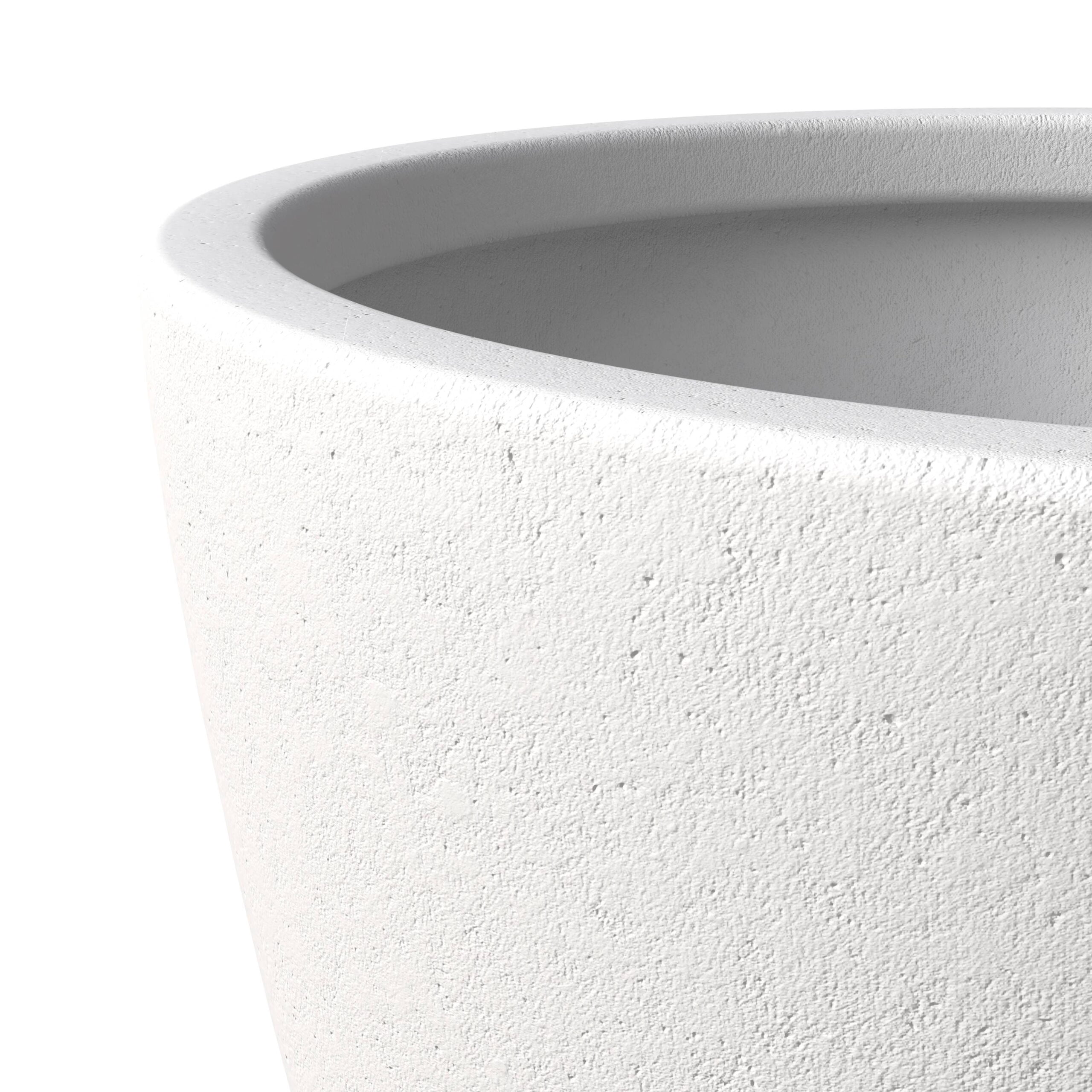 LeisureMod Dahlia Mid-Century Tapered Round Planter, Fiberstone & MgO Clay, Indoor/Outdoor Plant Pot