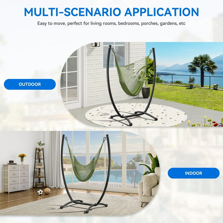 ハンモック Double Cotton Hammock with Stand (9ft/280cm) - Oasis