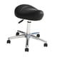 thumbnail image 1 of Taburete giratorio de 360 ​​grados para salón, altura ajustable, estable, de cuero sintético, multiusos, para salón, belleza, laboratorio, masajes y Negro, 1 of 8