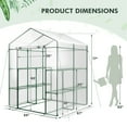 thumbnail image 3 of Costway Portable Mini Greenhouse with 3 Tiers 8 Shelves Roll-up Zippered Door for Plants, 3 of 10