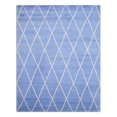 thumbnail image 1 of Tapis Marocain en Treillis de Transition Bleu Laine Noué à la Main, 1 of 4