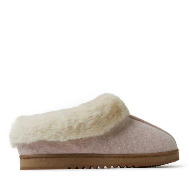 dearfoams women's chloe soft knit clog slippers
