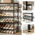 thumbnail image 7 of BGTREND 5-Tier Shoe Rack with Wooden Top and 2 Fabric Drawers, 16-21Pairs Shoe Storage Organizer with Boots Storage, Wide Shoe Stand for Entryway Hallway Closet(37.4''L, Rustic Brown), 7 of 7