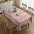 thumbnail image 2 of Pink Marble Gold Pattern Rectangle Tablecloth 60"x84",Waterproof Polyester Rectangle Table Cloth, Wipeable Spillproof Polyester Tablecloth for Dining, Camping, Indoor and Outdoor, 2 of 5