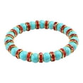 thumbnail image 1 of Turquoise Stone Bead Bracelet Micro Set Loose Energy Jewelry, 1 of 9