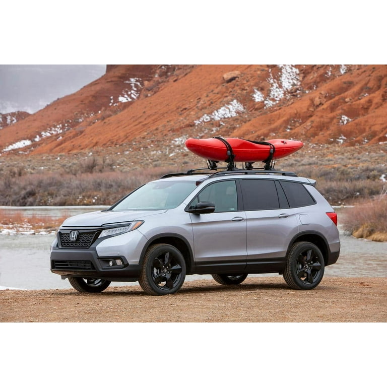 BRIGHTLINES Roof Rack Crossbars Replacement for Honda Passport 2019 2024 Set of 2pcs Black Aluminum Roof Top Cargo Rack
