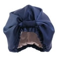 thumbnail image 2 of Travelwant Slip Silk Turban, Black,- Double-Lined Pure Mulberry Silk Hair Turban - Hair-Friendly, Lightweight and Multipurpose Head Wrap Sleeping Cap for Curly, 2 of 7
