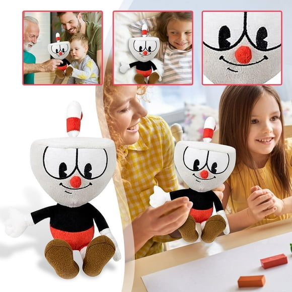 DEBGFS Cuddle with Cuphead Cuddly Cuphead Friend Plush Doll Toy Gift Cartoon Style Children‘s Rag Doll Doll,b