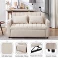 thumbnail image 5 of EUROCO 1100LBS Queen Pull Out Sofa Bed, 55.9" Convertible Sleeper Loveseat with 3 USB Ports, 2 Side Pockets,2 Cup Holders and 360°Swivel Phone Holder,Modern Loveseat Sofa for Living Room, 5 of 8