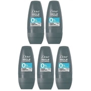 Dove Men+Care 0% Aluminium Clean Comfort Deodorant Roll-On, 50 Ml / 1.7 Ounce (Pack of 5)