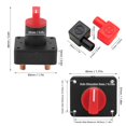 thumbnail image 2 of Interrupteur de déconnexion de batterie 300 A, bouton de coupure, isolateur, diamètre de vis 6 mm, pour voiture, 2 of 4