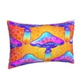 thumbnail image 2 of Naloa Magic Mushrooms Pillowcase, Throw Pillowcase, Wrinkle-Free, Stain-Resistant with Hidden Zipper for Bedroom Sofa - 20"x30", 2 of 9