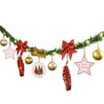 thumbnail image 2 of Guirnalda colgante de Navidad 86.6in | Hilo de oropel de plástico verde | Colgante largo festivo de pared con decoración de árbol | Decoración navideña duradera, versátil y reutilizable, 2 of 6