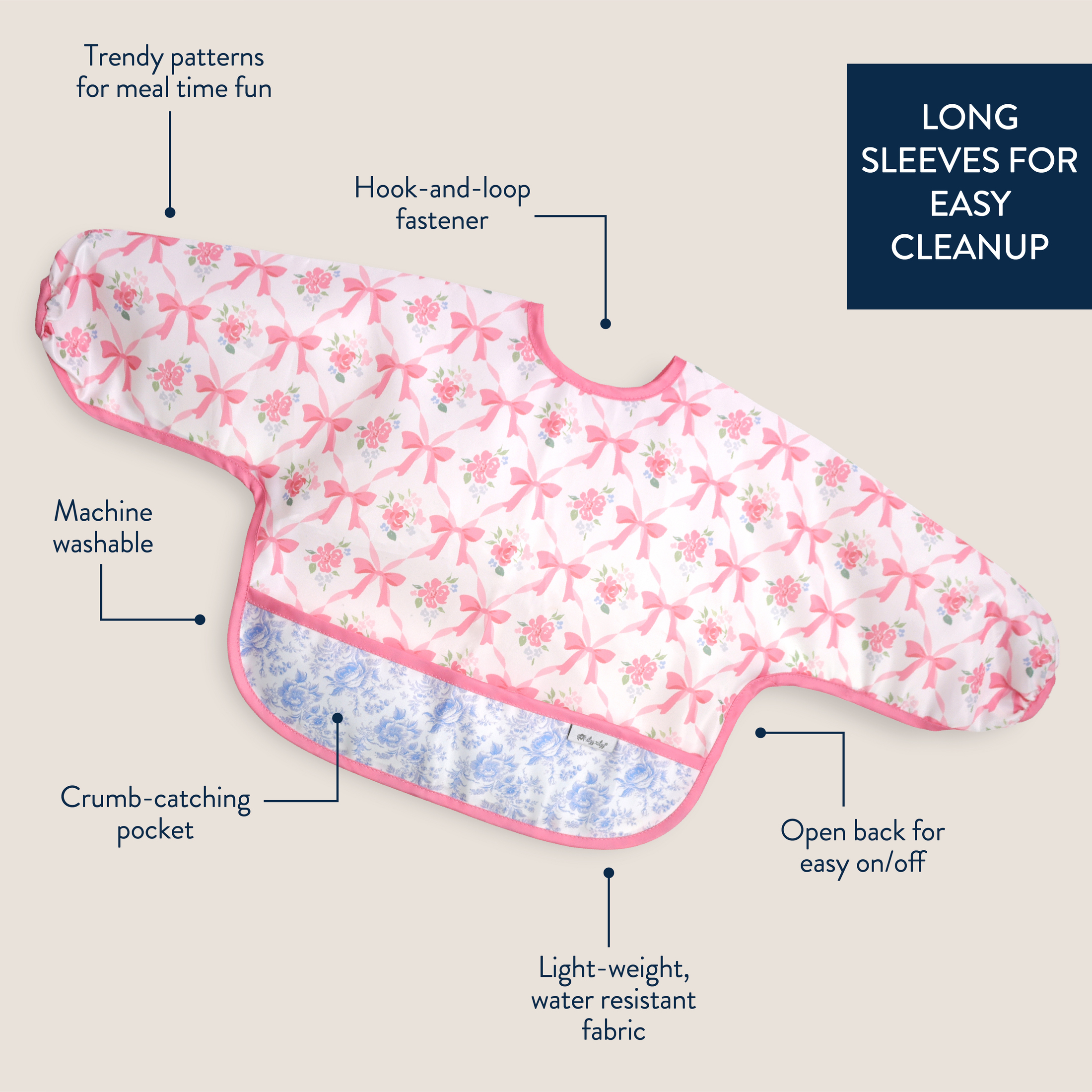 Itzy Everywhere Bib Long Sleeve Bow