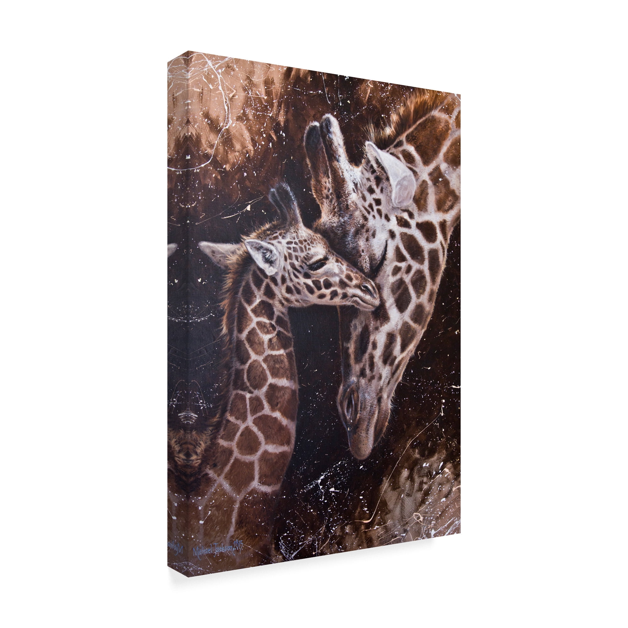 Trademark Fine Art 'Baby Giraffes' Canvas Art by Michael Jackson