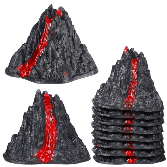 Toy Volcano Collectors Microscopic Scene 10Pcs 3.14X2.75X2.36in