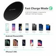 thumbnail image 2 of Fast Wireless Charger, Slim Qi Wireless Charging Pad 10W Compatible Samsung Galaxy Note10/S10/Note9/S9/Note8/S8/S7, 7.5W for iPhone 11/11 Pro/11 Pro Max/Xs Max/Xs/XR/X/8/8+ (Micro-USB, Black), 2 of 7