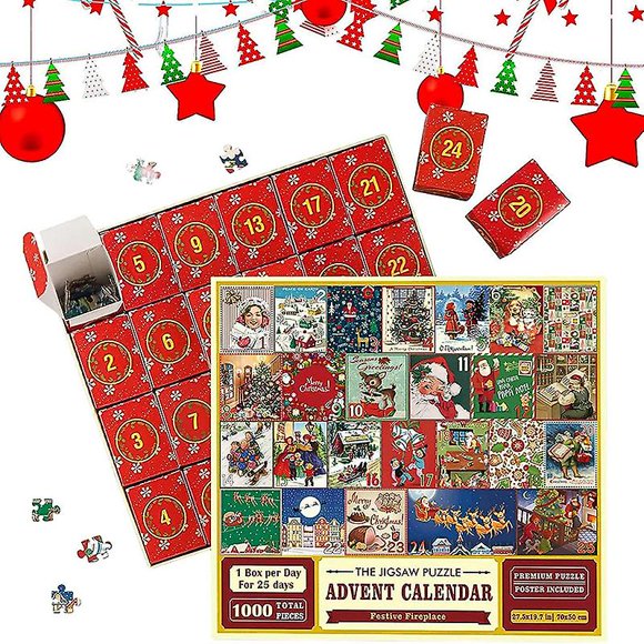 24pcs Christmas Advent Calendar Cartoon Puzzle For Kids Adults Advent Calendar X