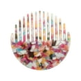 thumbnail image 1 of Unique Bargains 1 Pc Convenient Round Hair Comb Colorful Acetate Sheet, 1 of 6