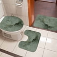 thumbnail image 4 of Sage Green Marble Bath Mat 3 Piece Bathroom Rug Set, Modern Abstract Art Ink Painting Non Slip Bath Rug Contour Mat and Toilet Lid Cover, Absorbent Shower Mats Soft Bath Rugs and Mats Sets, 4 of 8