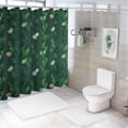 thumbnail image 7 of Orinice  Floral Shower Curtain, Exotic Hibiscus Banana Leaves Bird of Paradise Leaves and Split Leaf Philodendron, Fabric Bathroom Decor Set with Hooks, 105 Inches Extra Wide, Multicolor 60x72, 7 of 7