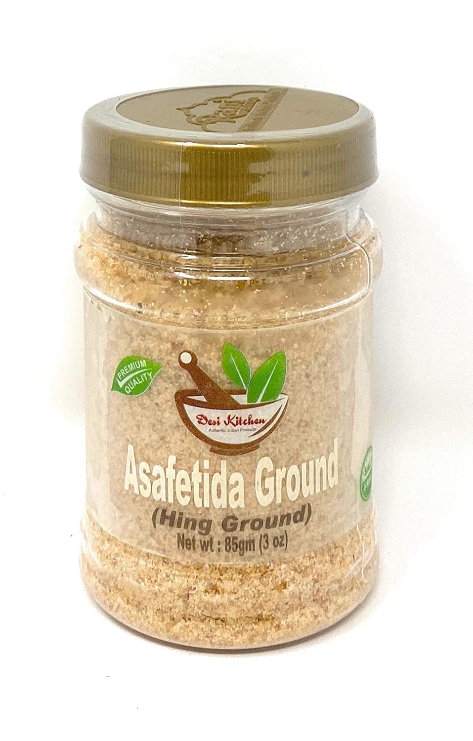 Desi Kitchen Spices All Natural Salt Free Vegan NON GMO Asafetida (Hing) Ground 3oz