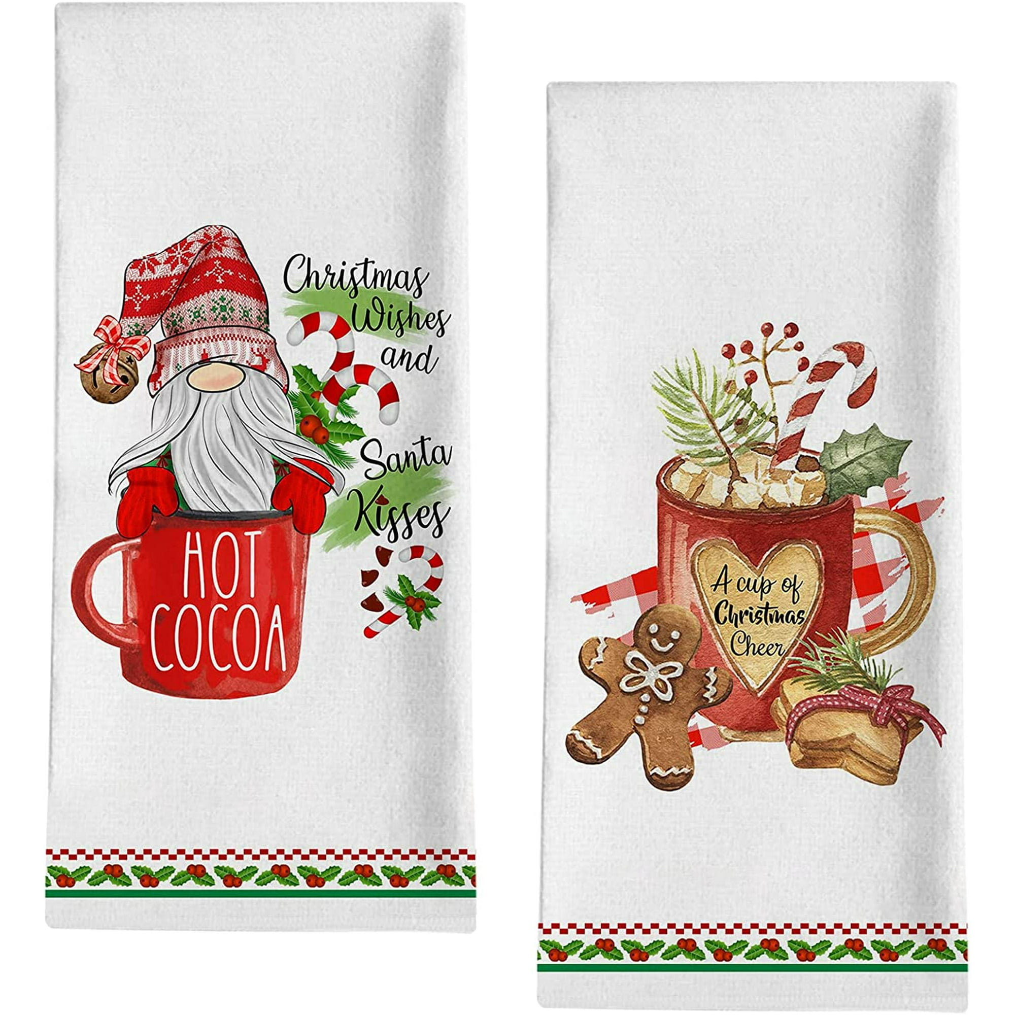 Decorative Cloth Xmas Dish Drying Hand Towel Santa Claus Christmas Kitchen Decor Decorative Cloth Xmas Dish Drying Hand Towel Santa Claus Christmas Kitchen Decor