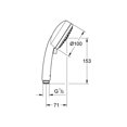 thumbnail image 3 of Grohe 27575002 Tempesta Cosmopolitan 2.5 GPM 4-Spray Hand Shower, Starlight Chrome, 3 of 6