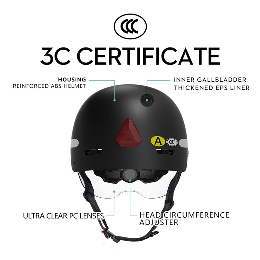 E Smart Bike Helmet For Adult 1080p@30fps Camera 8 Hours Video 1300mAh For E-Bike And Electric Scooter Helmet W/ Safety Lights And Shock Absorption