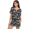 thumbnail image 1 of Womens Pajama Sets Short Sleeve Sleepwear with Pockets,Pandas, 1 of 5