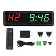 thumbnail image 2 of Gym Timer Clock, DC 5V 1.8 Inch Large Digital Workout Clock with Remote Control, USB Rechargeable Smart LED Countdown Colck Interval Timer with Buzzer for Home Gym Garage, 2 of 7