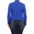 thumbnail image 4 of Women's Plus Size Casual Long Sleeves Open Front Solid Office Work Wear Blazer Jacket, 4 of 5