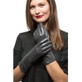 thumbnail image 1 of Long Sleeve Leather Zipper Gloves For Women, Touchscreen Cold Weather Long Sleeve Gloves - With Thinsulate Liner - Gray - Small, 1 of 1