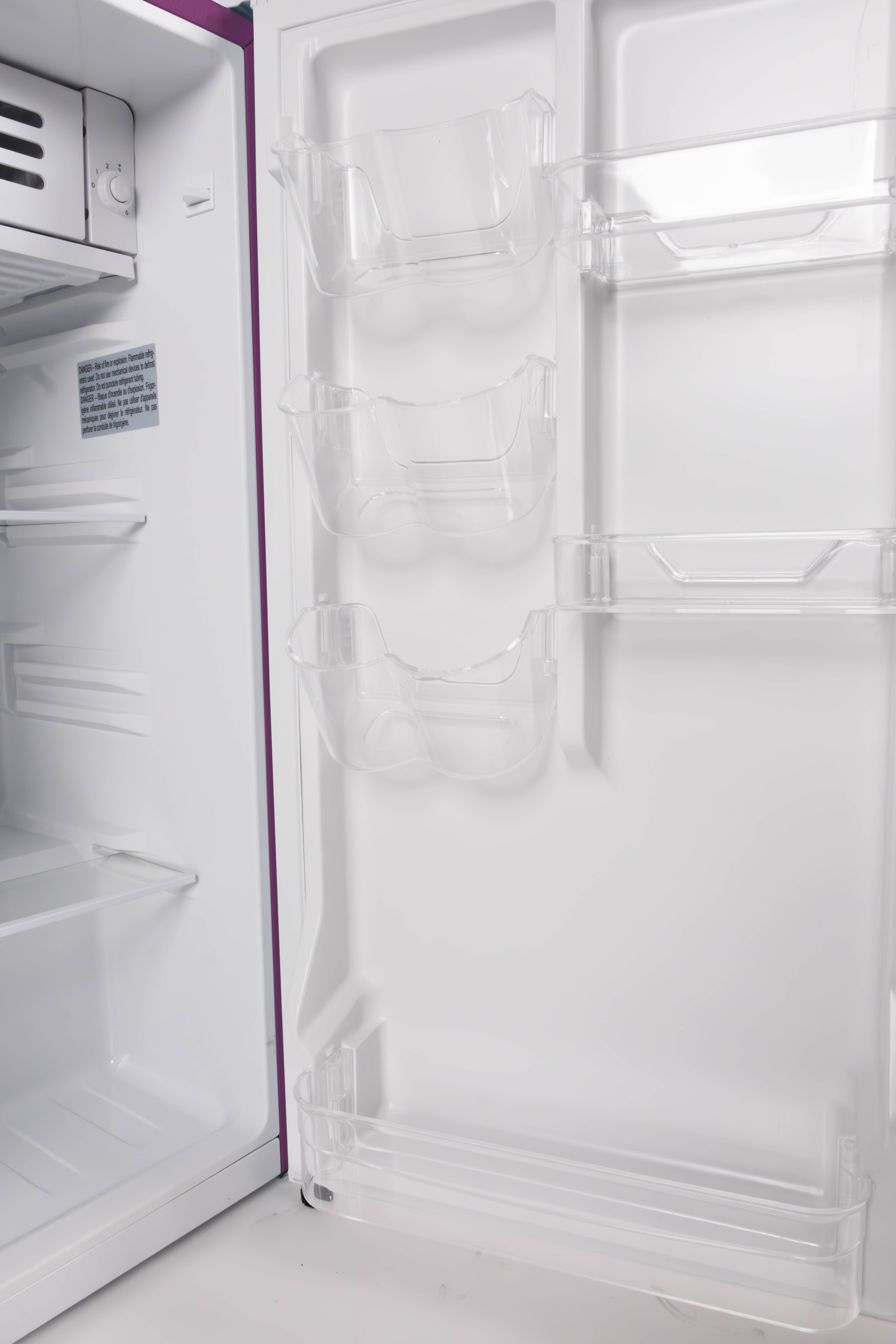 Frigidaire 3.2 Cu. ft. Retro Compact Refrigerator, Mini Fridge with Chiller Compartment, Plum