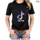 thumbnail image 1 of Qarigey Camiseta de mujer Impreso Casual Top Cuello Blusa de manga corta Prendas para la parte del cuerpo Negro XXL, 1 of 3