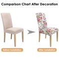 thumbnail image 6 of Artistic Wildflower Peony Watercolor Rustic Dining Chair Covers 4 Pack Washable Polyester Stretch Slipcovers Removable Seat Protector for Summer Home, 6 of 6